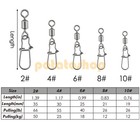 100pcs Fishing Rolling Barrel Swivels With Duo Lock Snaps Black Nickel Tackle