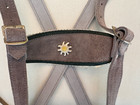 German Oktoberfest Lederhosen Bavarian Shorts Suede Gray Euro Child Sz 102  3-4 