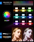 2 Pack Rgb Photography Lighting Studio Lights With Adjustable Tripod Stand