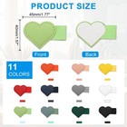 4 Pcs Heart Pen Loop Holder Self Adhesive light Green  Style 2 