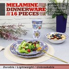Melamine Dinnerware Set For 4-16 Pcs camping Dishes Set With Dinner Plates sa   