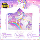 Unicorn Hooded Beach Towel  Unicorn Kids Hooded Poncho Towel For Girls  Cute Car