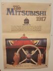 Vintage 1917 Mitsubishi Model A Advretising Poster Rare