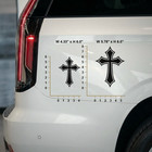 Gothic Christian Cross Vinyl Decal Sticker Car Window Laptop Religious