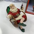Coca Cola Santa Tablepiece Resting Kurt Adler 2003 Figurine Coke Machine W box