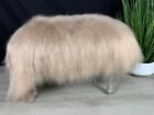 Luxury Unique Cappuccino Icelandic Sheepskin Rug Pelt Genuine Leather Seat Cover