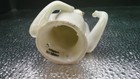 Vintage Pin Cushion Porcelain Half Doll Gray Hair Arm Out 3 75  Tall Free Ship