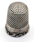 Antique Vtg Ketcham   Mcdougall Sterling Silver Thimble Mono Lottie