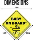 Baby On Board Magnet For Car - Essential Magnetic Sticker Sign D  Stroller 