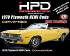 Acme hpd A1806129hpd 1 18 1970 Plymouth 426 Hemi Cuda Convertible Yellow L e 210