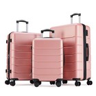 Luggage Sets With Wheels   Tsa Lock  Rolling Lightweight Pink 3-piece Set