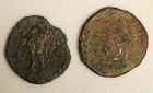 Lot Of 2 Ancient Roman Bronze Coins Unidentified Pretty Culls