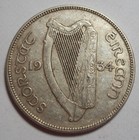1 - 1934- Irish Half Crown - Low Mintage - 480 000