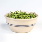 Martinez Pottery Hand-turned Heritage Blue Stripe Stoneware Mixing Bowl 14 
