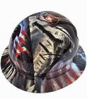 Full Brim Hard Hat Custom Hydro Dipped In American Grim Reaper Usa Flag Waving