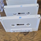 Lot Of 10 White Blank Audio Cassette Tapes W  Clear Standard Jewel Cases 20 Min 