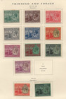 Trinidad   Tobago 1912-1937 Collection Of 47 Stamps On 4 Scott Album Pages