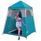  Camping Shower Tent  Instant Portable Privacy Shelter  1 Room Cyan grey-1 Room