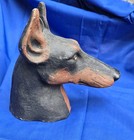 Huge Heavy Candle Doberman Pinscher Head 8     Very Realistic  Wow 