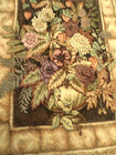 Afghan Throw Blanket Woven Tapestry Of Ornate Flower Bouquet 50  X 68   