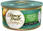 Purina Fancy Feast Wet Cat Food Medleys Shredded White Meat Chicken- 24 Cans-3oz