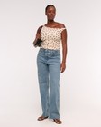 Abercrombie   Fitch High Rise 90s Relaxed Frayed Hem Jean  Sz 27