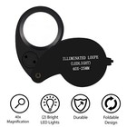 40x Illuminated Mini Jewellers Loupe Folding Pocket Magnifier With Led Light