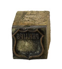 Vintage Phllips Oil Shield Printer s Block  3 8 