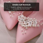 2 Pcs Crystal Shoe Clips Removable Bride Decoration Pearl Shoes Wedding Buckles