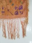 Vintage Gorgeous Wwll Taj Mahal Silk Satin Piano Shawl 1940s Scarf 83x82cm
