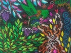 Shipibo  Embroidery  Colibri Scarf Cloth 345