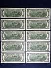 Lot Of 10  2 Dollar Bill Star Notes 2017a Sequential Serial Numbers Unc Gem