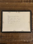 Framed German Poem Wall Hanging Hand Written Art Original Illustration Vintage