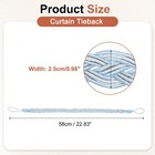 2pcs 58cm 23  Curtain Tiebacks Braided Drapery Holdback Holder Light Blue