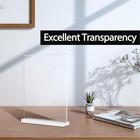 Koolde Acrylic Sign Holder 8 5x11 Inches 2 Pack T Shape Desktop Display Stand