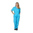 Medical Nursing Scrub Set Natural Uniforms Men Women Unisex Top Pants Hospital