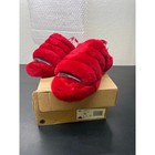 Nib Ugg Fluff Yeah Slide Red Women   s Size 5 Sheepskin Fur Sandals W  Box