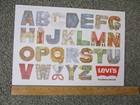 Vintage 1983 Levi s Kid Stuff Alphabet Poster New Old Stock Levi Strauss Jeans
