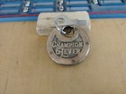 Antique vintage Miller Champion 6 Lever Push Key Pancake Padlock W key 692