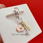 New 925 Sterling Silver Canada  Maple Leaf   Hockey Stick Dangle Charm