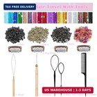 Hair Tinsel  18 Colors 7800 Strands 48 Inch Glitter Tinsel Hair Extensions Kit H