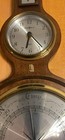 Vintage Barometer Thermometer Large Carved Wooden Frame