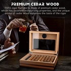 Cigar Humidor Box Handmade Cigar Case With Humidifier And Hygrometer 