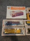 Bachmann Train Set Lot  Accessories Train Cars Building And Tractor Trailer