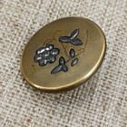 Victorian Brass Button Cut Steel Aesthetic Floral Aesthetic Design  22mm Antique