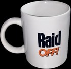 Lot Of 2 Rare Vintage New Unused Raid   Raid Off  Mugs Promo Promotional Bg