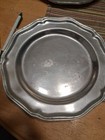 4 Vintage Wilton Armetale Pewter Queen Anne 9  Luncheon Salad Dinner Plates