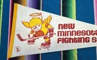 Vintage 1970 s Minnesota Fighting Saints Full Size Red  Yellow  White Pennant