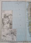 South America Chile Argentina Tierra Del Fuego 1881 Petermann Detailed Map