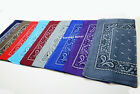 Cowboy Western Bandana 100  Cotton Paisley Print Scarve Handkerchief Favors 
